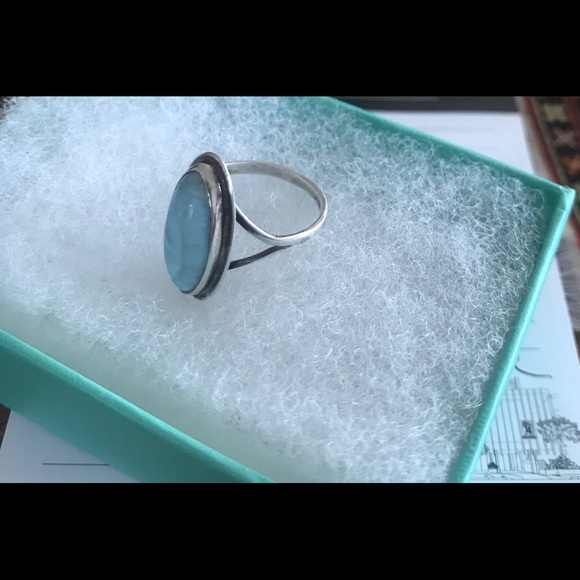 Ring Larimer Stone  and stamed sterling silver band  size 6 NWOT - Picture 2 of 5